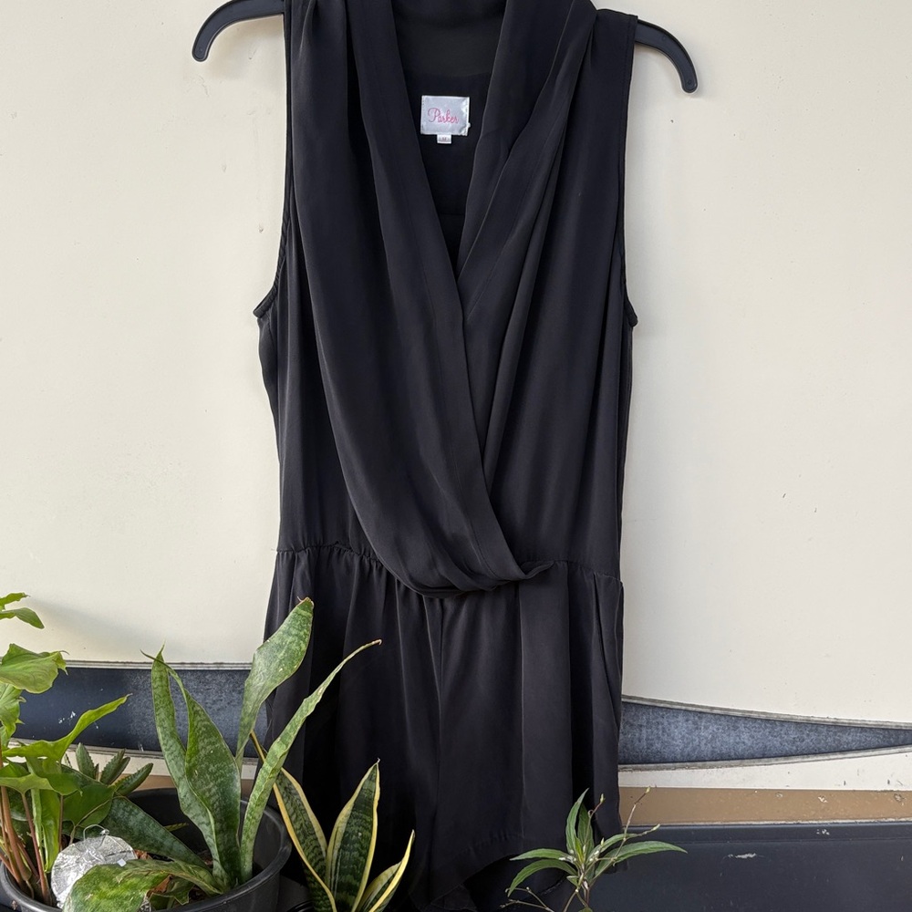 Parker Gray Draped Romper